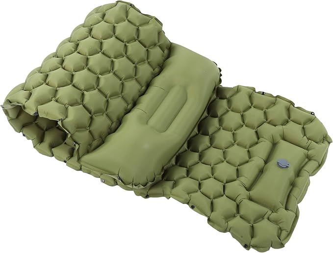 EVTSCAN Camping Sleeping Pad Mat Foot Press Inflatable Cushion Mattress for Tent Hiking Travel