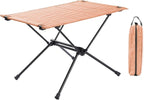 Camping Table, Lightweight and Portable Folding Table, Ideal for Camping, Hiking, Beach, Picnic, Travel, Backyard (Brown)