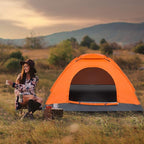 Outvita Camping Dome Tent, 1-4 Person Waterproof Windproof Easy Setup Spacious Family Tents with Carry Bag & Rain Fly for Hiking Backpacking Traveling Glamping Beach