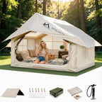 Inflatable Tents for Camping, Large Inflatable Camping Tent with Hand Pump, Easy Setup Tents for 2/4/6/8/10/12 People, Portable Glamping Tent