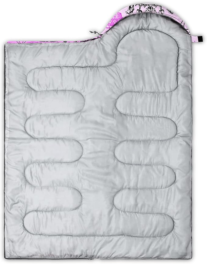 QOOMO Camping Sleeping Bags,3 Season Warm & Cool Weather,Lightweight,Waterproof Sleeping Bags for Adults & Kids,Traveling,and Outdoors,Camping Gear Equipment