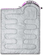 QOOMO Camping Sleeping Bags,3 Season Warm & Cool Weather,Lightweight,Waterproof Sleeping Bags for Adults & Kids,Traveling,and Outdoors,Camping Gear Equipment