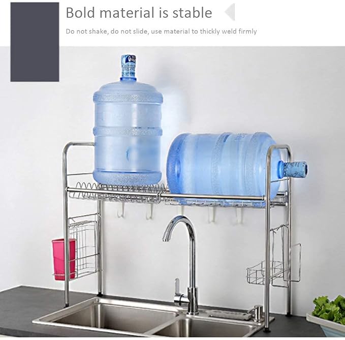 Dish Rack, Stainless Steel Sink Drain Rack, Kitchen Tableware Drying Rack, Suitable for Camping and Rv
