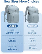 Cooler Backpack Insulated Waterproof,30/45 Cans Backpack Coolers Leakproof Lunch Backpack for Men Women Portable Soft Cooler Bag for Beach Camping Trave Picnic