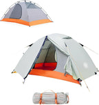 Waterproof Backpacking Tent 2 Person, Double-Layer Warm Rainstorm-Proof Outdoor Tent, Lightweight and Suitable for Hiking, Mountain Climbing and Camping in The Wild
