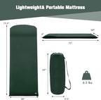 Tangkula Self Inflating Sleeping Pad, 3 Inch Inflatable Camping Mattress Pad with 9.5R Value, Insulated Foam Camping Mat with Pillow, Lightweight Camp Sleep Pad for Backpacking, Car, Tent