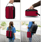 BEIMILY Lunch Box for Men Women Adults,Small Insulated Lunch Bag,Portable Refrigerated Lunch Box,Soft Insulated Tote Bag for Office Work Picnic with Comfort Handle and Removable Hand Strap(Red)