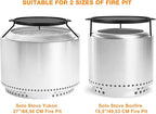 Onlyfire Cast Iron Griddle, Grill Cookware for Solo Stove Bonfire 19.5" Fire Pit and Yukon fire Pit, Portable Round Iron Pan with 3 Removable Legs for Outdoor BBQ Cooking & Camping