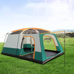 Family Tunnel Tent Large Dome Tent with Extra Large Sleeping Compartments and Vestibule Camping Hiking Tent for Family, Festival, Mountaineering
