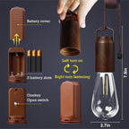 2 Pack Battery Operated Hanging Tent Light Bulb,Portable Outdoor Vintage LED Camping Light,Hurricane Pendant Emergency Lighting Lantern for Hiking Backpacking Fishing Outage Power Failure