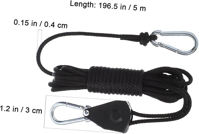 UPKOCH Metal Hanging Cord for Outdoor Lights – Adjustable Utility Rope for Clothesline Tent Storage and Camping Essentials – Sturdy and Versatile Hanging Light Cord