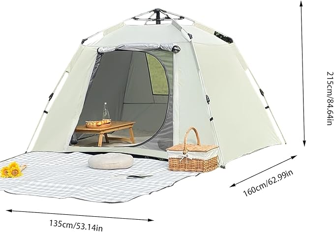 Genérico Camping Tent | Wide and Easy to Set Up Quick - Family Tent for Outdoor Activities, for Adults Teenage Couples on Picnic Hiking Mountaineering and