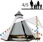 Travel Tent Dome Camping Tent 4-5 Person Windproof Waterproof Uv Protection Family Outdoor Tent