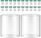 20-Pack String Tie Lantern Mantles with 2 Pcs Lantern Globe Replacement Glass, Glass Globe Compatible with Coleman Fueled Lanterns, Replacement Suitable for Outdoor Camping Lantern
