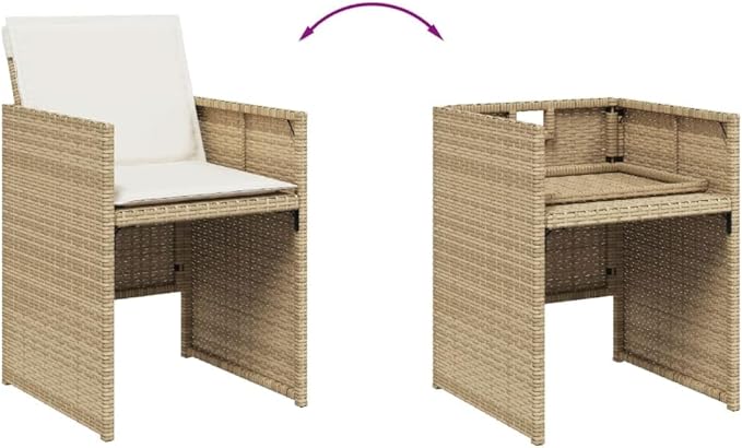 Patio Chair Beige, Cream White Patio Furniture Garden Furniture Camping Chair for Garden Deck