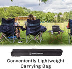Camp Table - Outdoor Folding Table with 4 Cupholders and Carrying Bag for Camping, Beach, Picnic, Sporting Events, and More by Wakeman Outdoors | Outdoor, 4 Cupholders, Carrying Bag, Camping, Beach, Picnic