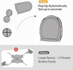 EighteenTek® Pod All Weather Sports Tent with Attached Floor, Instant Outdoor Bubble Tent, Rainproof Camping Sun Shelter for Sports Events Camping Fishing Cheering 1-4 Person