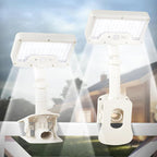 Clip On Solar Lights Outdoor with Motion Sensor, 360°Rotatable & Vertically Adjustable Solar Fence Lights with 92 LEDs (600 LM, 6000 K),IP65 Waterproof Security Light for Deck, Gutter（White, 2 Pack）