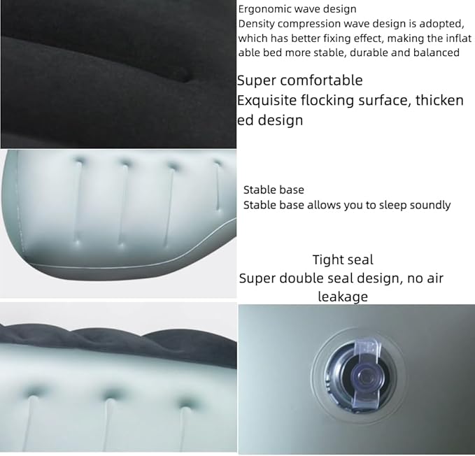 Car Bed, Car Air Bed, Car Mattress, Back Seat Bed, Back Seat Gap Filler Pad, Inflatable, Extender, Portable Sleeping Accessories for SUV, Camping, Travel, Rest, with Air Pump