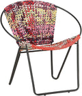 Circle Chair,Camping Chair,Beach Chair,Garden Chair,Bedroom Chair,Industrial Chair,Home Decor,for Living Room, Club, Bedroom, Indoor,Outdoor, Balcony, Garden,Multicolors Chindi Fabric