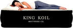King Koil Luxury Plush Pillow Top California King Air Mattress with Built-in High-Speed Patented Pump for Home, Camping & Guests, Inflatable Double High Blow Up Airbed, Waterproof, 1-Year Warranty