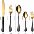 Flatware Sets Full Tableware Stainless Steel Cutlery Dinner Set Complete Gold Cutlery Set Fork Spoons Knives Golden Dinnerware Set Dropshiping Stainless Steel Decoration