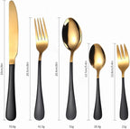 Flatware Sets Full Tableware Stainless Steel Cutlery Dinner Set Complete Gold Cutlery Set Fork Spoons Knives Golden Dinnerware Set Dropshiping Stainless Steel Decoration