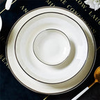 European Kitchenware Ceramic Tableware Set 56 Piece Tableware Dish Set