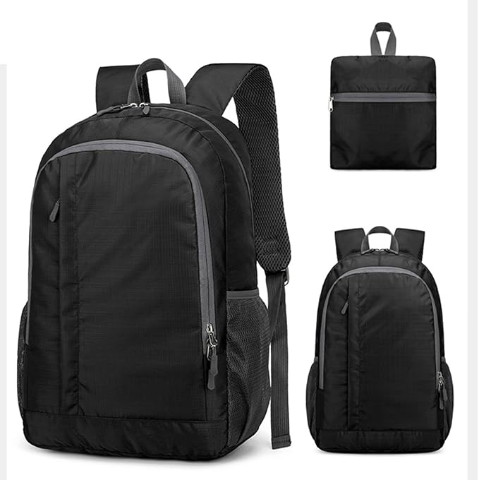 Mens Hiking Backpack - 250g Day Packs Backpacks, Large Foldable Travel Bag, Outdoor Gear Backpack, Lightweight Hiking Bag, Multi Compartment Adventure Pack For Camping Backpacking Walking Traveling