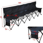 Yaheetech Foldable Sideline Bench 600D Oxford Double Layer Fabric