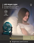 Camping Fan with LED Lantern, 20000 mAh 9 Inch Portable Rechargeable Battery Powered Fan with Stepless Speed and Quiet Battery Operated for Tent, Picnic, Barbecue, Fishing, Travel, Home