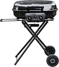 2-Burner Portable Propane Gas Grill, 2-in-1 Camping Propane Grill with Porcelain-Enameled Griddle & Grill Grate for Outdoor Camping Picnics Backyard Cooking, Black