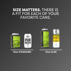 PHOOZY Insulated Can Cooler for 12oz Cans with NASA-Inspired Technology - Patented Koozie That Keeps Drinks Cold 10x Longer - Lightweight Beer Koozie for Outdoor Adventures - Green