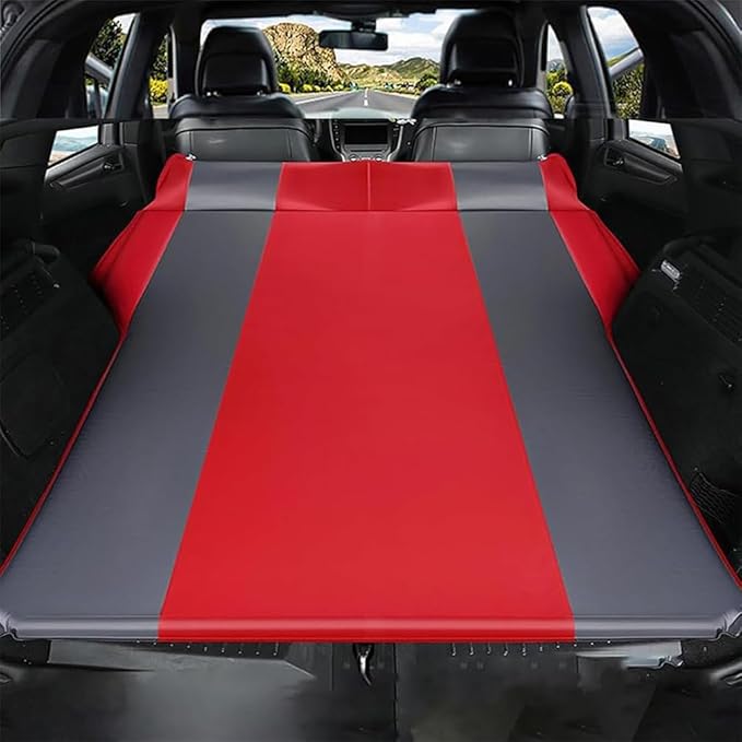 Car Inflatable Mattress, for Jeep Grand Cherokee L 6-Seater 2021-2025 Outdoor Camping Travel Portable Sleeping Pad AdjustableWear Resistant, Auto Accessories,F-Red
