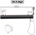 Pressurized Water Tank for Camping Shower, Solar Shower Roof Rack Mount Road Shower with Water Pipe & Shower Headt, Portable Camping Shower for Vehicle Truck SUV Sedan RV,20L/5.28gal