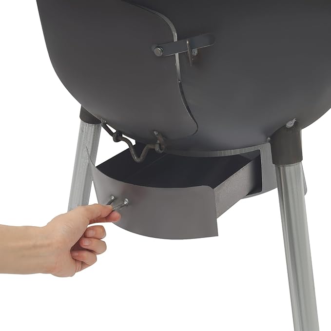 Wood Burning Stove with Grill Rack, Portable Camping Rocket Stove Chimney Charcoal Grill & 4 Wok Rings, for Outdoor Backyard Cooking, Picnic and Barbecue (Black, 20.5 in)