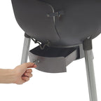 Wood Burning Stove with Grill Rack, Portable Camping Rocket Stove Chimney Charcoal Grill & 4 Wok Rings, for Outdoor Backyard Cooking, Picnic and Barbecue (Black, 20.5 in)