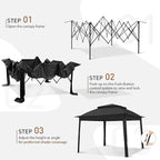 COOS BAY 11x11 Pop Up Gazebo with Mesh Netting, Instant Outdoor Canopy Tent, Water Resistant Shelter with UPF 50+ UV Protection, 121 Sq Ft Coverage, Black