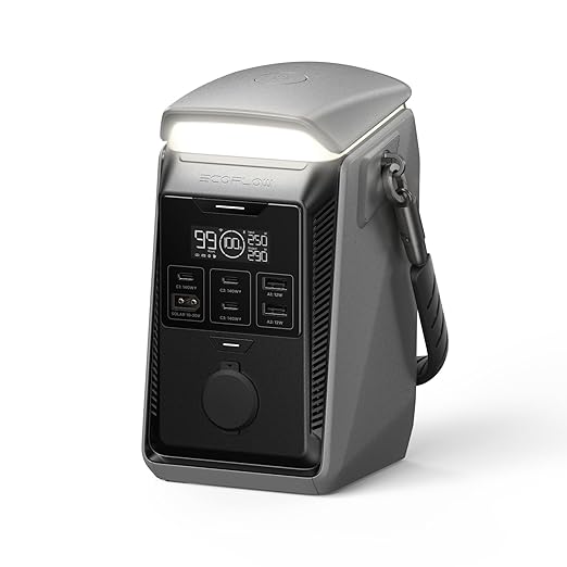 EF ECOFLOW TRAIL Plus 300 DC Portable Power Station, 288Wh Power Bank (80000mAh), 140W USB C Output, Solar Generator, for Outdoor Camping, Travel, and Emergency Power (No AC Outlet Included)