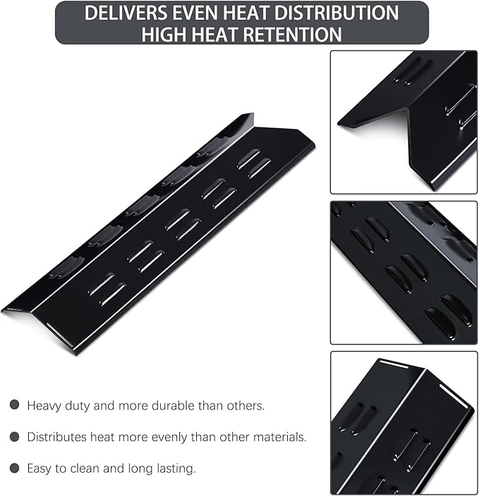 FSOGBG3005 Flame Tamers 3 Burner Grill Replacement Parts for Outdoor Gourmet Grill Parts FSODBG1204 FSODBG1205 FSODBG1200 FSOGBG3002 16201 Burner Tube 96131 Heat Shield Plates Grill Accessories
