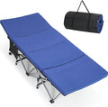 Slsy Oversized XXL Camping Cot with 2" Memory Foam Mattress, Upgraded Padded Folding Cot Bed with Carry Bag, Portable Sleeping Cot for Camping, Travel, Beach & Hiking