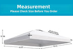 10x10 Canopy Replacement Top Cover with Air Vents for Pop up Canopy Gazebo Tent, with Adjustable Strap, Waterproof & Anti-UV for Outdoor Shade (Frame Not Included) (White)