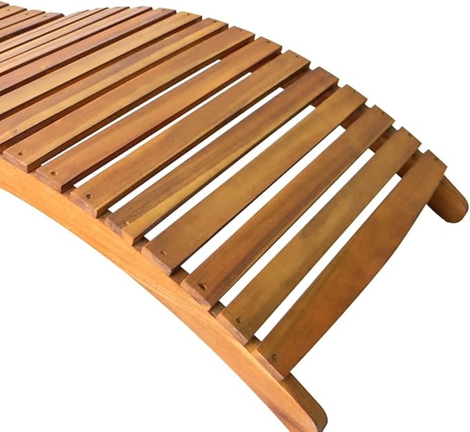 Patio Sun Lounger with Cushion Solid Acacia Woodtanning Chair Patio Chairs Outdoor Lounge Chairs Camping chairsSuitable for Gardens, courtyards