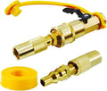 MENSI 1/4" Propane Adapter Quick Disconnect Fitting Compatible for Stansport, Camp Chef Mountaineer,Eureka Gonzo, Jetbroil Camping Stove Grill (Adapter with Quick Connect Valve 1/4")