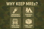 Meals Ready to Eat MRE 4 Pack Variety | Shelf-Stable Emergency Food Supply | Long-Term Survival Rations for Camping, Hiking & Disaster Preparedness