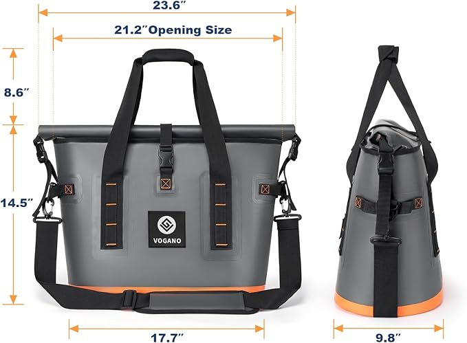 40 Can Soft Cooler Bag - Insulated Leak-Proof Large Cooler Bag with Roll-Top Waterproof Seal | Portable Ice Chest for Camping, Beach, Travel, Picnics | 24HR Cold Retention