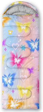 HOSIMA Dear Hunting Pattern Cold Weather Sleeping Bags for Kids Adults,Black Light Weight Waterproof Sleeping Bags for Outdoors Hiking.