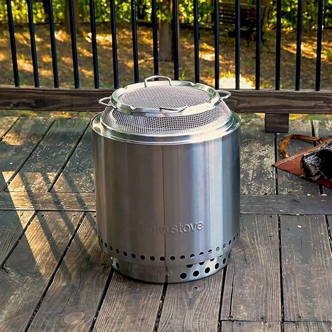 Solo Stove Ranger Backyard Bundle | Smokeless Fire Pit Kit Ideal for 2–4 People | Includes Stand, Shield, Lid, Shelter | Portable Wood Burning, Removable Ash Pan, Stainless Steel