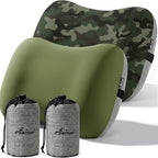 2 Packs Inflatable Neck Pillow for Travel Air Blow Up Small Ultralight Lake Day Accessories Hammock Beachy Mat Picnic Blanket Towel Umbrella Tent Outdoor Essentials Stuff Thing Need Supplies Item