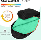 KAMPKEEPER Mummy Sleeping Bag, Cold Weather Camping Sleeping Bag, 32℉ 3-4 Seasons Adults Sleeping Bag, Non-Snag Zipper with Adjustable Hood for Backpacking, Hiking